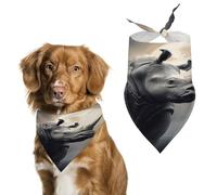 Rhino Easter Dog Bandanas for Small Medium Large Dogs,Cat Dogs,Pet Scarf - Polyester Cute Bibs.Triangle Pet Scarf for Puppy Pet,Personalized Birthday/Party Fun Idea Gift
