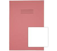 Rhino Exercise Book 13 x 9 cm Plain Stapled Side Bound Manila Soft Cover White 48 Pages Pack of 50