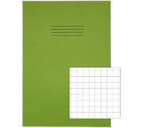 Rhino Exercise Book 13 x 9 cm Squared Stapled Side Bound Manila Soft Cover White 80 Pages Pack of 50