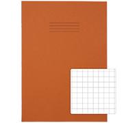 Rhino Exercise Book 13 x 9 cm Squared Stapled Side Bound Manila Soft Cover White 80 Pages Pack of 50