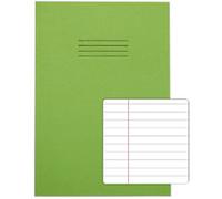 Rhino Exercise Book A4 Ruled Stapled Side Bound Manila Light Green Not perforated 80 Pages Pack of 50