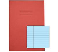 Rhino Exercise Book A4 Ruled Stapled Side Bound Manila Soft Cover Blue 48 Pages Pack of 50