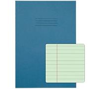 Rhino Exercise Book A4 Ruled Stapled Side Bound Manila Soft Cover Green 48 Pages Pack of 50
