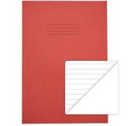 Rhino Exercise Book A4 Ruled Stapled Side Bound Manila Soft Cover White 80 Pages Pack of 50