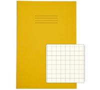 Rhino Exercise Book A4 Squared Stapled Side Bound Manila Soft Cover Cream 48 Pages Pack of 50