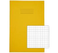 Rhino Exercise Book A4 Squared Stapled Side Bound Manila Soft Cover White 64 Pages Pack of 50