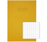 Rhino Exercise Book A4 Squared Stapled Side Bound Manila Soft Cover White 80 Pages Pack of 50