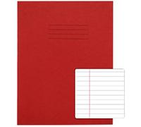 Rhino Exercise Book A5+ Ruled Stapled Side Bound Manila Red Not perforated 80 Pages Pack of 100