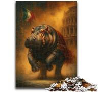 Rhino Fighter 1000 Piece Jigsaw Puzzles for Teenagers,Learning Educational Toy for Is Ideal As A Gift for The Whole Family (50x75cm)