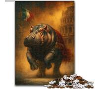 Rhino Fighter 1000 Pieces Jigsaw Puzzles For Teens And Adults, Educational Games Home Decoration Birthday Present, Gifts, Wall Art (26x38cm)