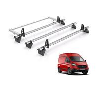 For Ford Transit Custom 2013-2023 Roof Rack Rhino Kamm Fleet 3 Bar + Roller