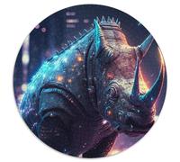 Rhino from Future Jigsaw Puzzles for Adults 1000 Round Jigsaw Puzzle 1000 Pieces for Family And Friends, Suitable for Ages 14+ 67.5x67.5cm