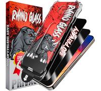 Rhino Glass 2-Pack Easy Install Privacy Screen Protector for iPhone 16e 6.1″ [True 360°Anti Spy] [Scratch-Resistant 9H+ Tempered Glass] Gen 2 - with Alignment Frame