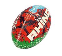 Rhino Graffiti Rugby Ball (Red Blue, 5)