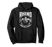 Rhino Grind Like a Beast Pushup Gym Motivation Workout Pullover Hoodie