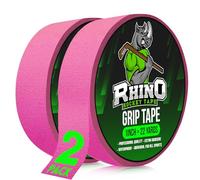 Rhino Grip Tape Premium Pink Hockey Tape - Field Hockey and Lacrosse - Heavy-Duty Cloth Tape Easy Tear by Hand, Strong Grip - Also Great as Gaffer-Style Utility Tape (Pink)
