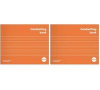 Rhino Handwriting Book (6.5 x 8), 6mm Grey Lines + 20mm Red Lines, 32-Page / 2-Pack - Wide-Lined Handwriting Exercise Book for Schools
