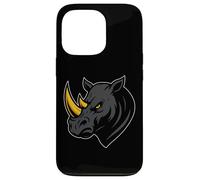 Rhino Head Power Graphic Strong Jungle Art Case for iPhone 13 Pro