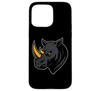Rhino Head Power Graphic Strong Jungle Art Case for iPhone 15 Pro Max