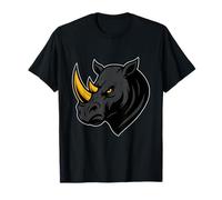 Rhino Head Power Graphic Strong Jungle Art T-Shirt