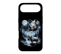 Rhino Howling at Moon 90's Retro Safari Animal Case for iPhone Air
