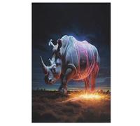 Rhino Jigsaw Wooden Puzzles for Adults 1000 Piece Puzzle Challenging Game Toys Birthday Gift for Adults Kids Boys Girls 78×53cm