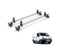 Rhino Kammbar Fleet 2 Roof Bars For Renault Trafic (2001-2014) Models Alloy Steel Roof Rack Rails With Rear Barn Doors