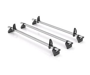 Rhino KammBar Fleet 3 Roof Bars, 4x Load Stops for Transit Custom 13-On