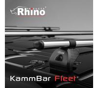 Rhino Kammbar Fleet 4 Roof Bars Roof Rack & Rear Ladder Roller Bundle For Vw Caddy (2010-2020) - Suitable Only For Maxi Models