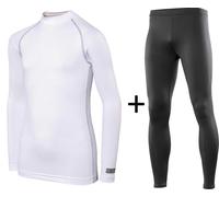Rhino Kids' Rhino Thermal Baselayer COMBO {RH01B/RH11B} - White/Black - Youth Small/Medium