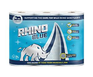 Rhino Kitchen Roll 3 Ply White 3 Rolls of 70 Sheets