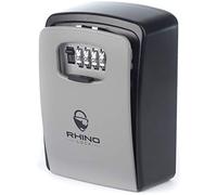 Rhino Lock Secure Key XL Combination Safe - Outdoor Heavy Duty Wall Mounted Security Key Safe - XL Large Internal Storage for House or Office Keys with Strong 4 Digit Lock #UKBrand (Large, Grey)