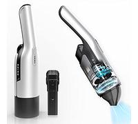 Rhino - Luxe Portable Handheld Vacuums | Powerful Suction Car Vacuum Cleaner | 80 KW Handheld Carpet Cleaner for cleaning Cars, Blinds, Sofas, Office desks, Computers, and kitchens.(Space Silver)