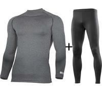 Rhino Men's Rhino Thermal Base Layer COMBO {RH001/RH011} - Grey Heather/Black - Large/X-Large