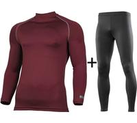 Rhino Men's Rhino Thermal Base Layer COMBO {RH001/RH011} - Maroon/Black - Large/X-Large