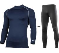 Rhino Men's Rhino Thermal Base Layer COMBO {RH001/RH011} - Navy Blue/Black - Small/Medium