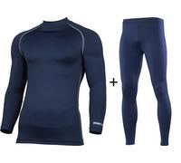 Rhino Men's Rhino Thermal Base Layer COMBO {RH001/RH011} - Navy Blue/Navy Blue - Small/Medium