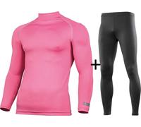 Rhino Men's Rhino Thermal Base Layer COMBO {RH001/RH011} - Pink/Black - Small/Medium
