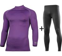 Rhino Men's Rhino Thermal Base Layer COMBO {RH001/RH011} - Purple/Black - Large/X-Large