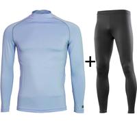 Rhino Men's Rhino Thermal Base Layer COMBO {RH001/RH011} - Sky Blue/Black - Small/Medium