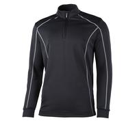 Rhino Men's Seville 1 4 Zip Midlayer Sports Top in Black | Size: Large Rhino Black L