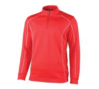 Rhino Men's Seville 1 4 Zip Midlayer Sports Top in Red | Size: Medium Rhino Red M