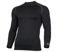Rhino Mens Thermal Underwear Long Sleeve Base Layer Vest Top (XS) (Black)