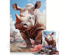 Rhino Might 1000 Piece Jigsaws for Adults Puzzle Strengthen Recall Stress Relief Quality Edge Bday Surprise (38x26cm)