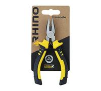 RHINO - Mini Universal Pliers 115 mm with Strong Leverage Made of Steel Cut & Greenhouse Length 115 mm Ergonomic Dual-Material Handle