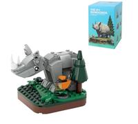 Rhino Model Kit, 143 PCS, Cute Land Animals Building Blocks - Prizes & Gifts for Kids & Teens 6+