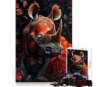 Rhino My Funny Friend Jigsaw Puzzles for Adults1000 Pieces Improve Memory Relax Mind Sharp Edge Art Collection Piece (38x52cm)