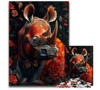 Rhino My Funny Friend Jigsaws 1000 Pieces for Adults Challenging Puzzles Educational Toy for Teenagers Home Office Decor 1000 PCS(38x26cm)