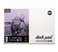 Rhino Notebook A3 Dotted Adhesive Soft Cover WhiteRDPD-6 50 Sheets Pack of 10