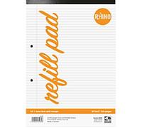 Rhino Notebook A4 Ruled Soft Cover WhiteHANM-4 80 Sheets Pack of 6